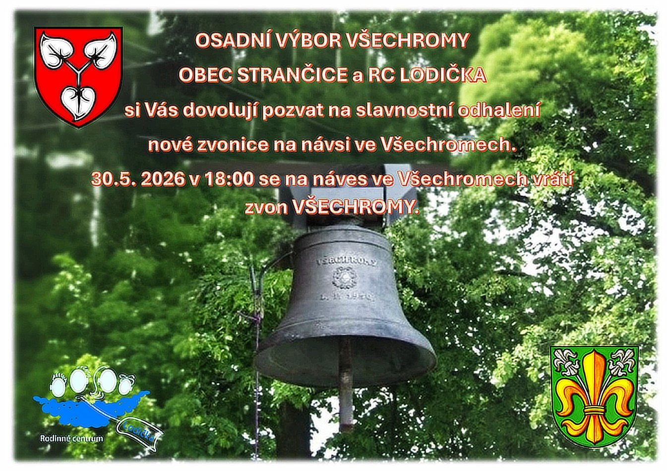 Slavnostní odhalení nové zvonice